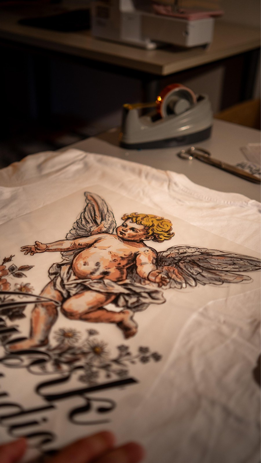 AWORK · Cherubino in lavorazione