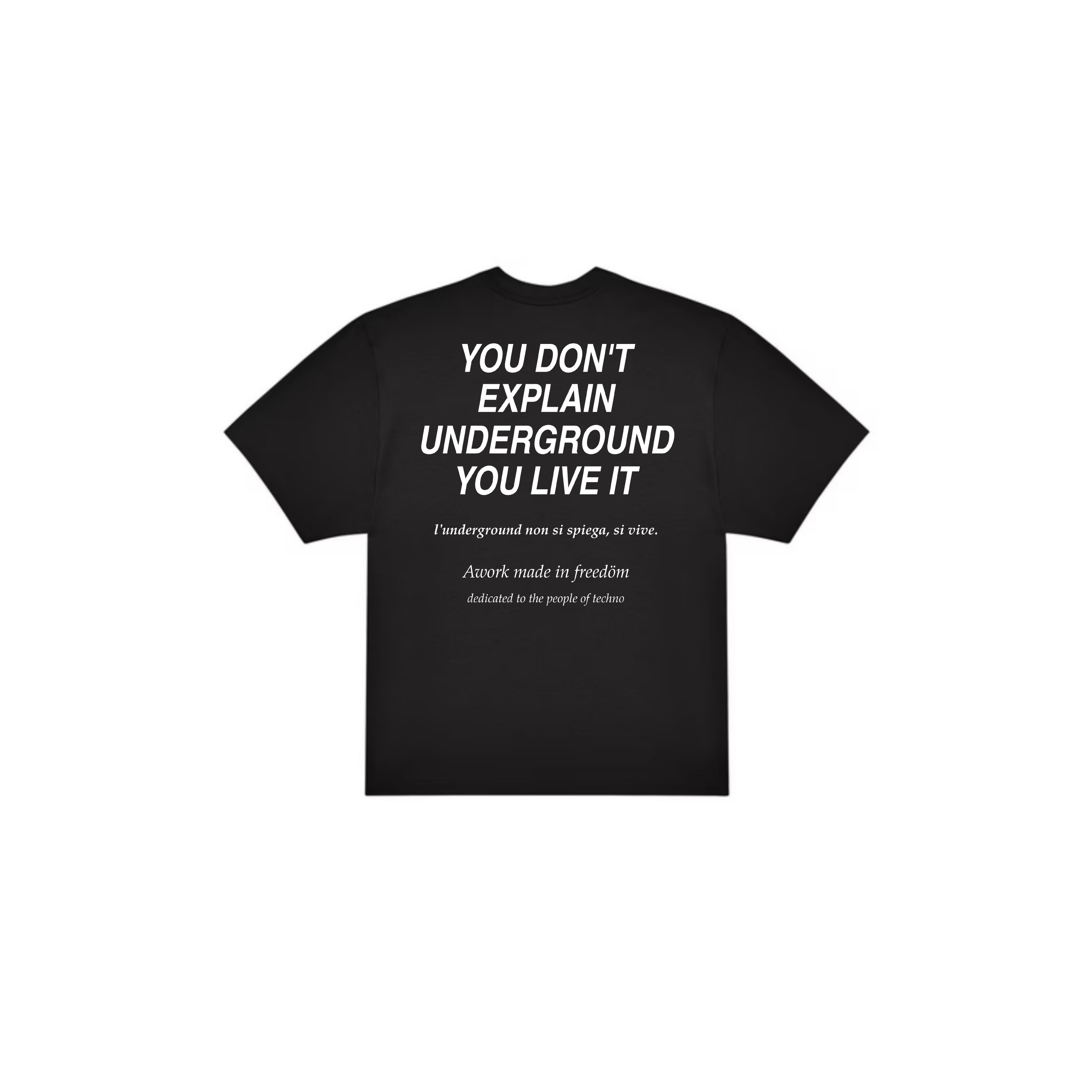 Underground Club Tee back nera