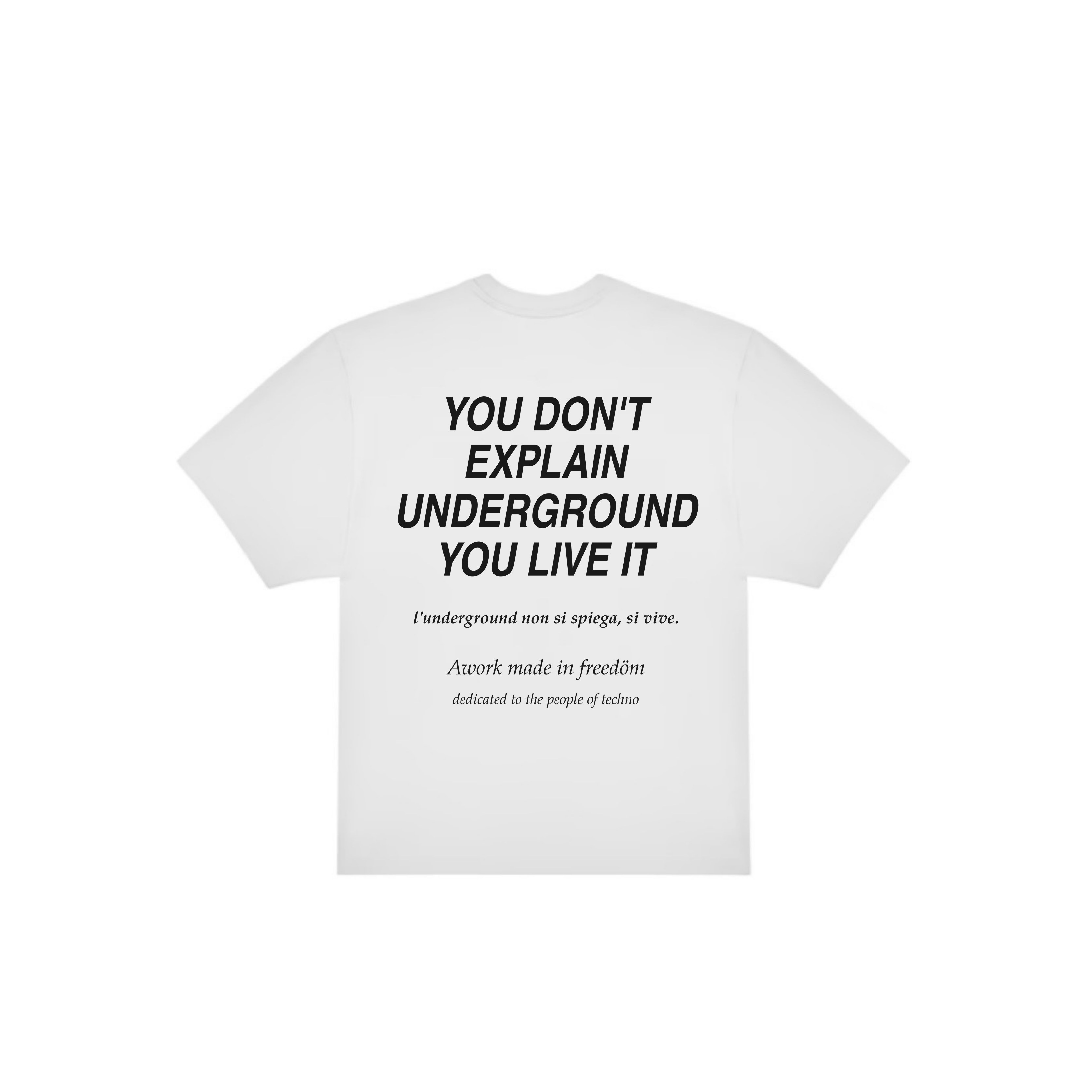 Underground Club Tee back bianca