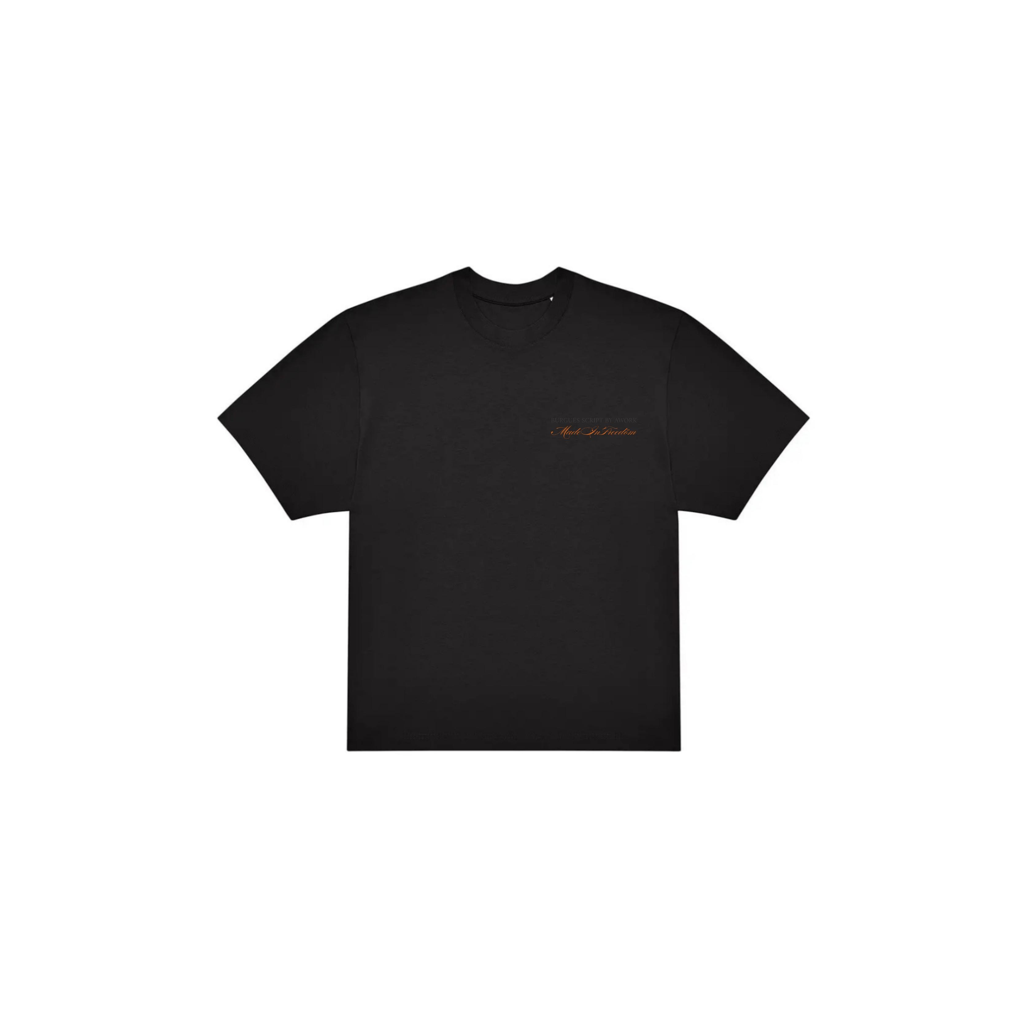 Burgues Logo Tee front nera · mini logo petto